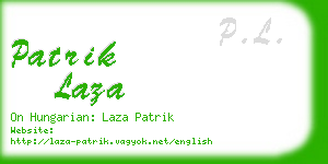 patrik laza business card